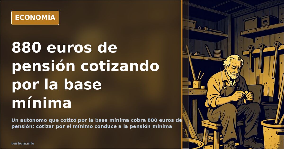 Hombre mayor revisando papeles junto a una calculadora, ilustración editorial sobre la pensión de autónomos