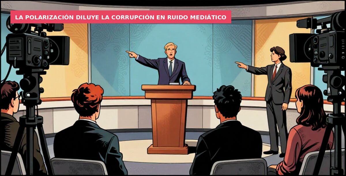 La polarización diluye la corrupción en ruido mediático