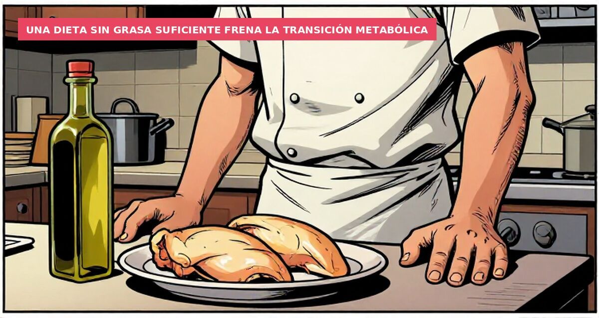 Una dieta sin grasa suficiente frena la transición metabólica
