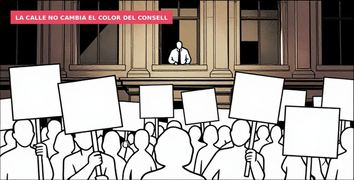 La calle no cambia el color del Consell