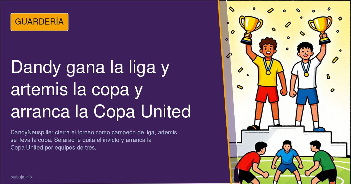 Dandy gana la liga y artemis la copa y arranca la Copa United
