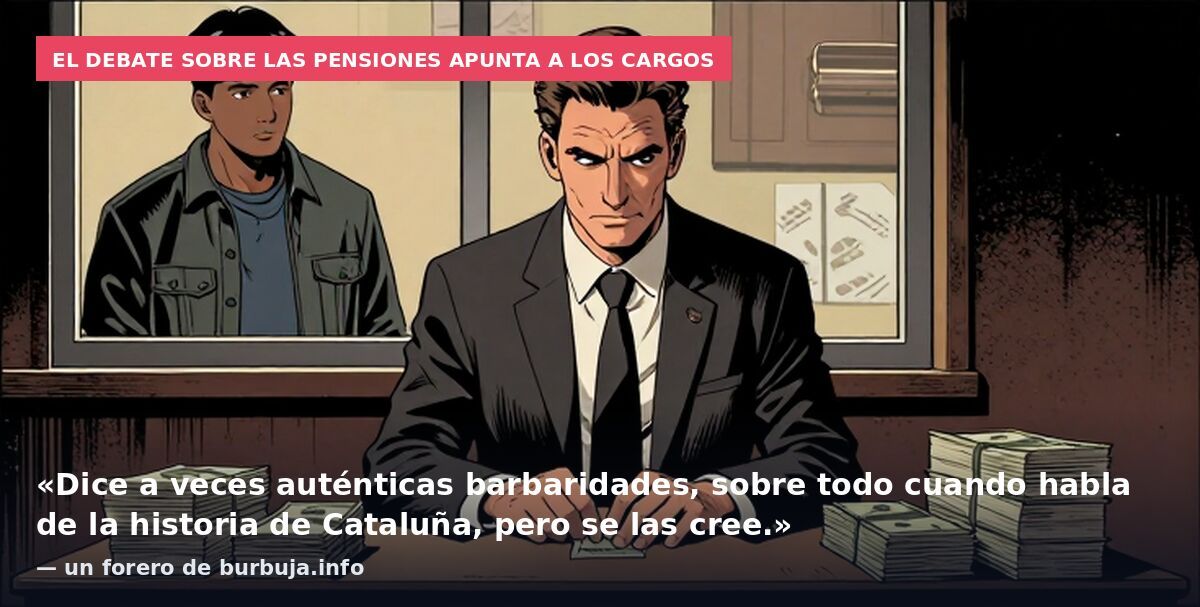 El debate sobre las pensiones apunta a los cargos: «Dice a veces auténticas barbaridades, sobre todo cuando habla de la historia de Cataluña, pero se las cree.» — un forero de burbuja.info