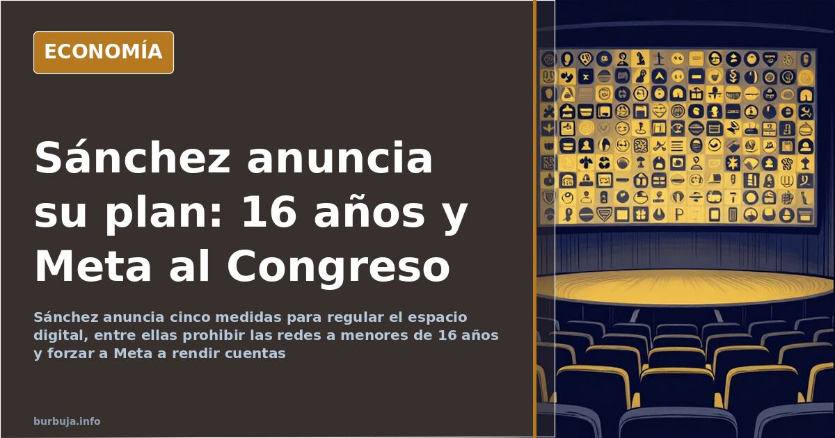 Hemiciclo con escaños vacíos y pantallas que proyectan un mosaico de iconos de redes sociales