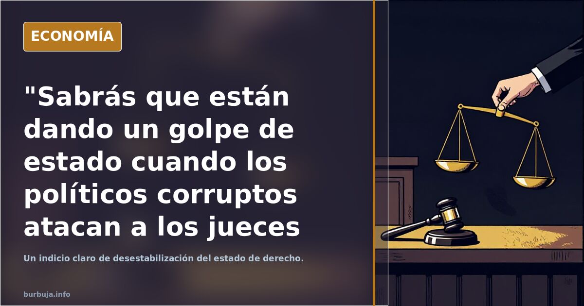 "Sabrás que están dando un golpe de estado cuando los políticos corruptos atacan a los jueces que les persiguen." Cayo Lucio