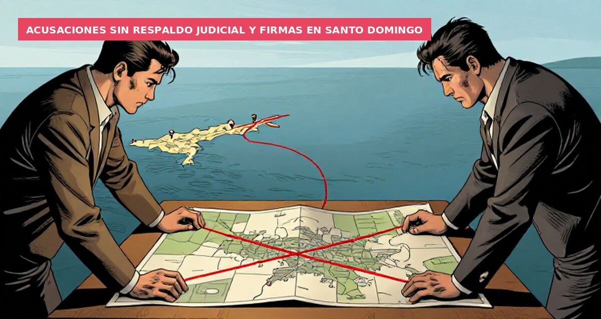 Acusaciones sin respaldo judicial y firmas en Santo Domingo