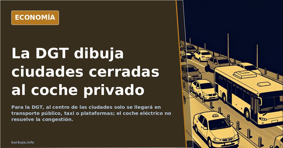 Gran ciudad con carriles reservados al transporte público y accesos restringidos al centro para el coche privado
