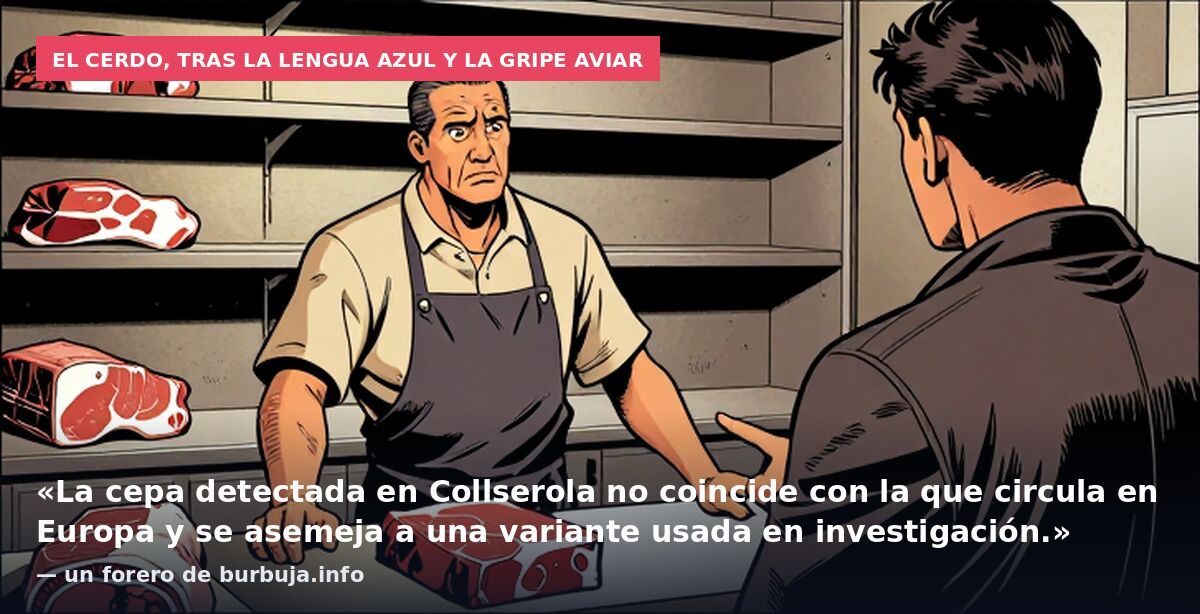 El cerdo, tras la lengua azul y la gripe aviar: «La cepa detectada en Collserola no coincide con la que circula en Europa y se asemeja a una variante usada en investigación.» — un forero de burbuja.info