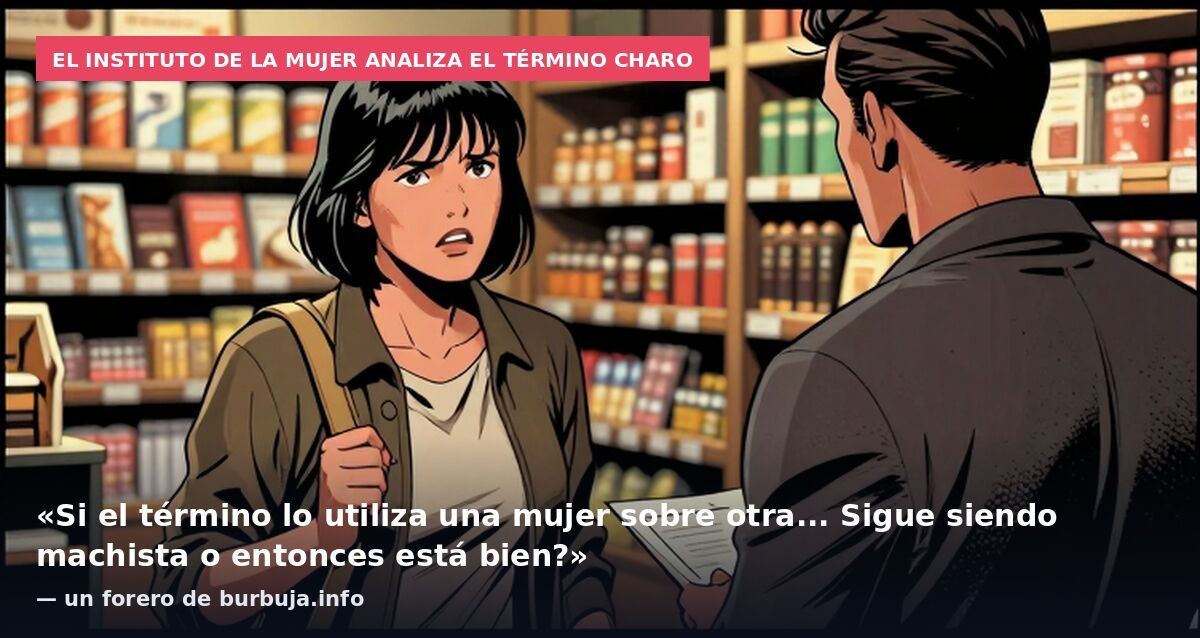 El Instituto de la Mujer analiza el término Charo: «Si el término lo utiliza una mujer sobre otra... Sigue siendo machista o entonces está bien?» — un forero de burbuja.info