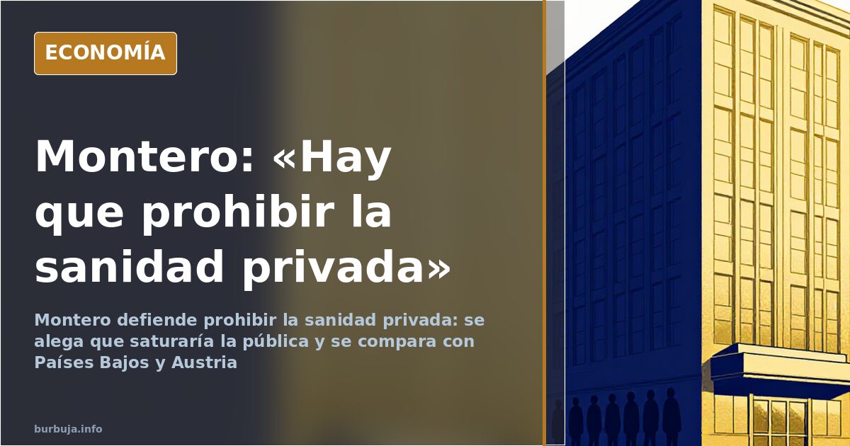 Fachada de hospital moderno con dos accesos separados, uno rotulado sanidad pública y otro sanidad privada