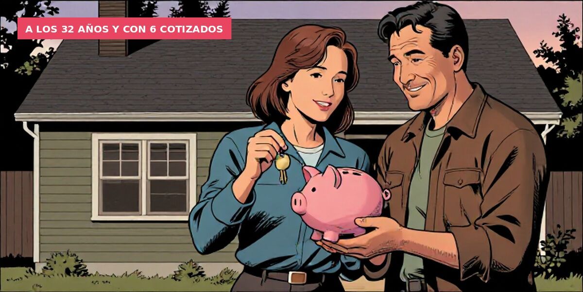A los 32 años y con 6 cotizados