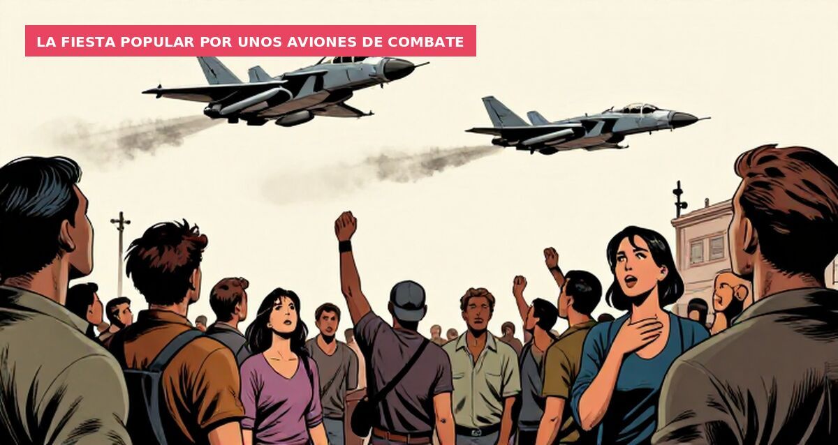 La fiesta popular por unos aviones de combate