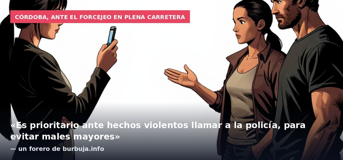 Córdoba, ante el forcejeo en plena carretera: «Es prioritario ante hechos violentos llamar a la policía, para evitar males mayores» — un forero de burbuja.info