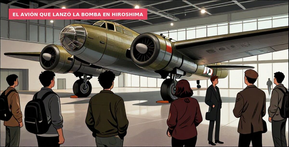 El avión que lanzó la bomba en Hiroshima