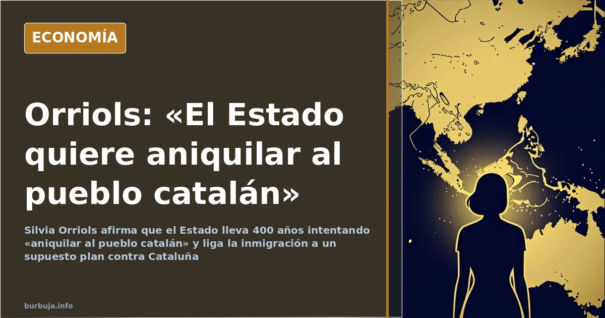 Silvia Orriols durante una entrevista sobre inmigración en Cataluña