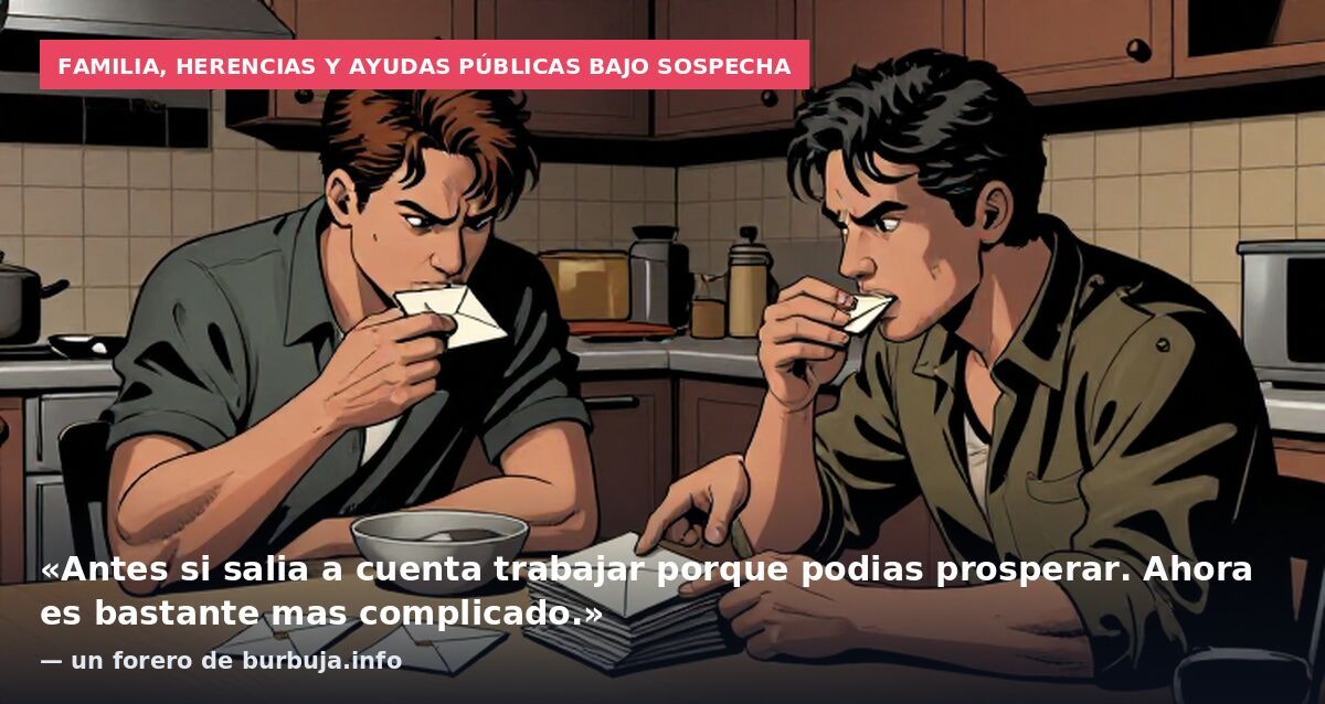 Familia, herencias y ayudas públicas bajo sospecha: «Antes si salia a cuenta trabajar porque podias prosperar. Ahora es bastante mas complicado.» — un forero de burbuja.info