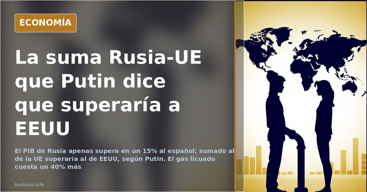 Putin: «Nuestro PIB conjunto sería mayor que el de EEUU»