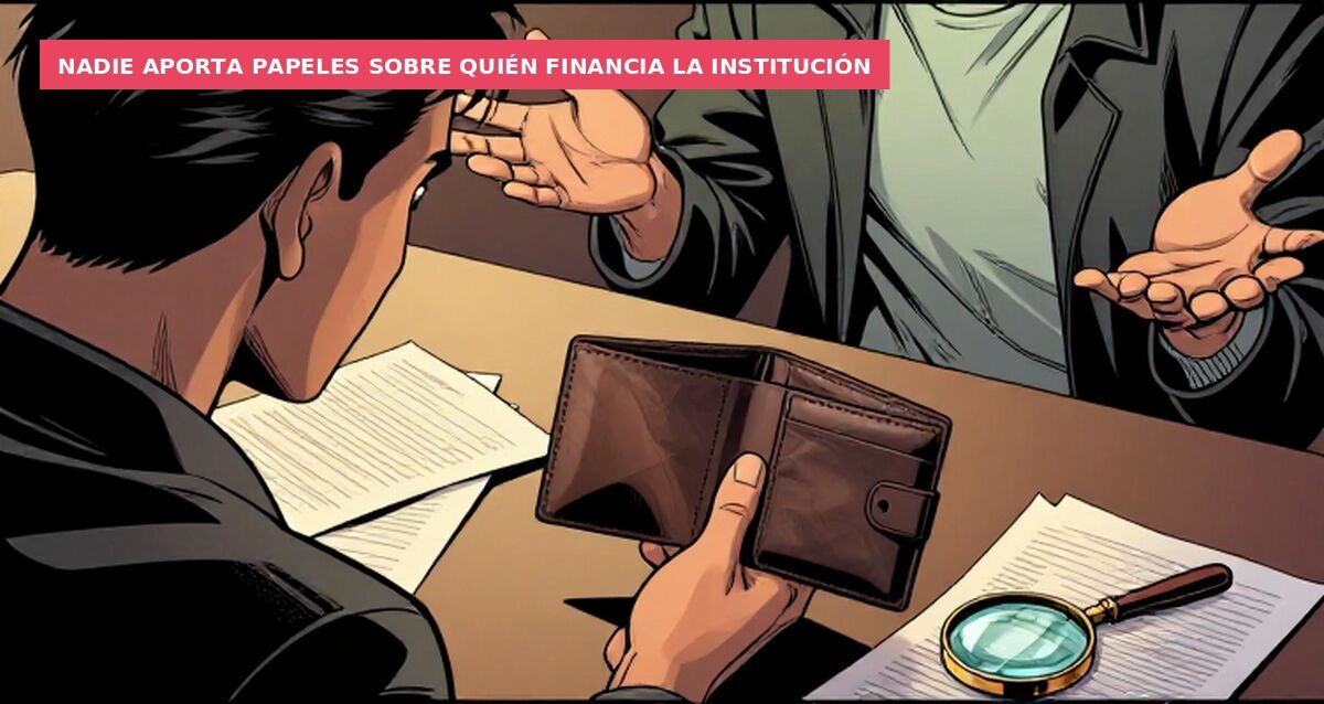 Nadie aporta papeles sobre quién financia la institución