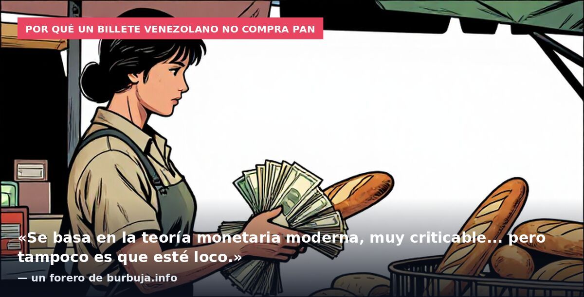Por qué un billete venezolano no compra pan: «Se basa en la teoría monetaria moderna, muy criticable... pero tampoco es que esté loco.» — un forero de burbuja.info