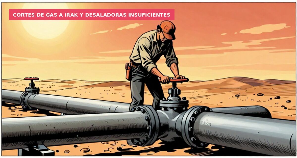 Cortes de gas a Irak y desaladoras insuficientes