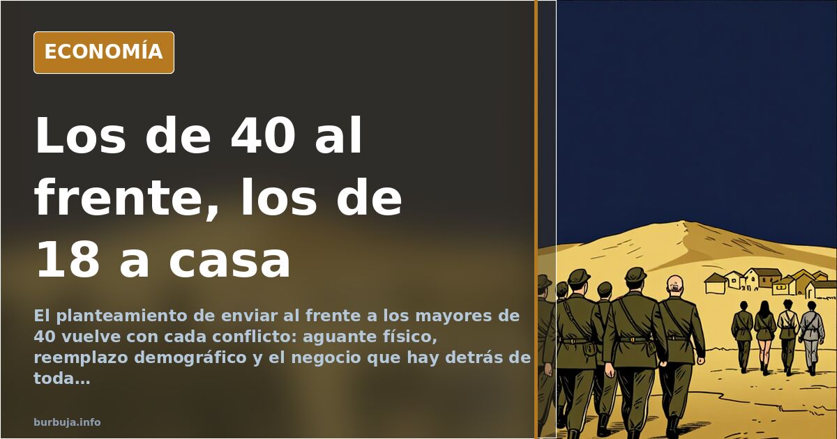 Reclutas de distintas edades en fila ante un tablero de guerra, ilustración en azul marino y dorado
