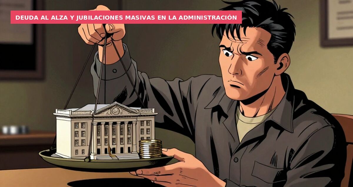 Deuda al alza y jubilaciones masivas en la administración