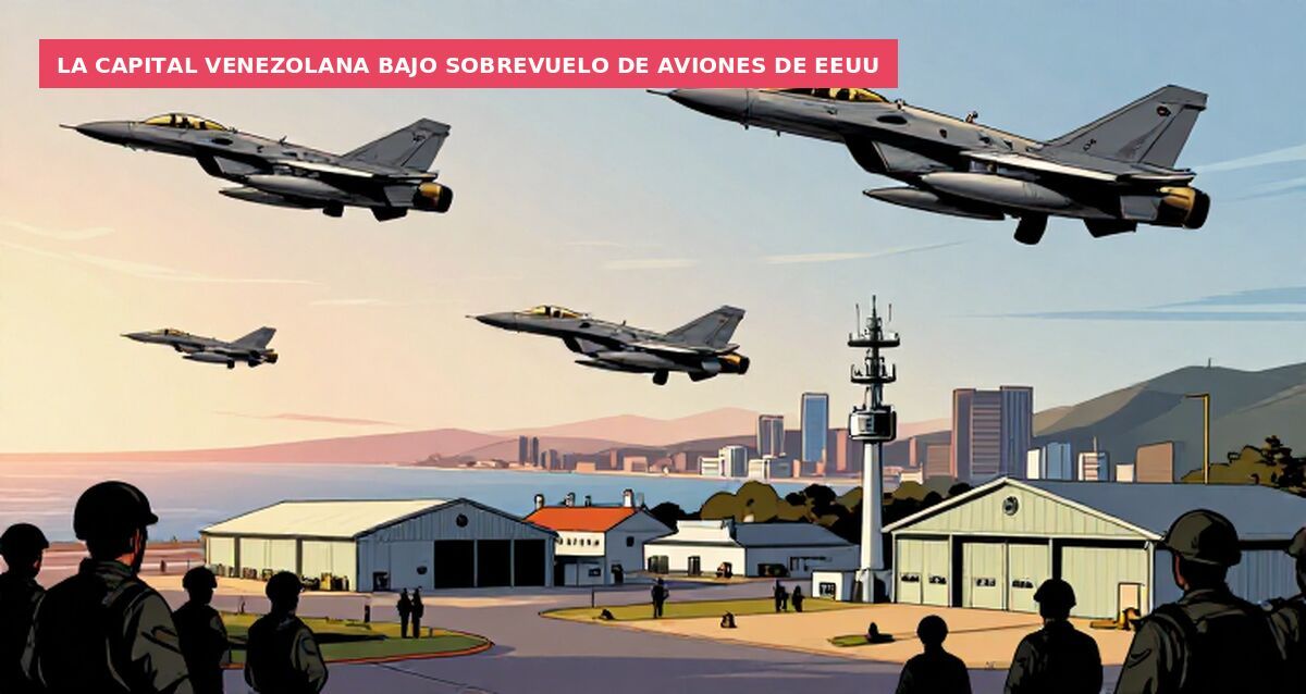 La capital venezolana bajo sobrevuelo de aviones de EEUU