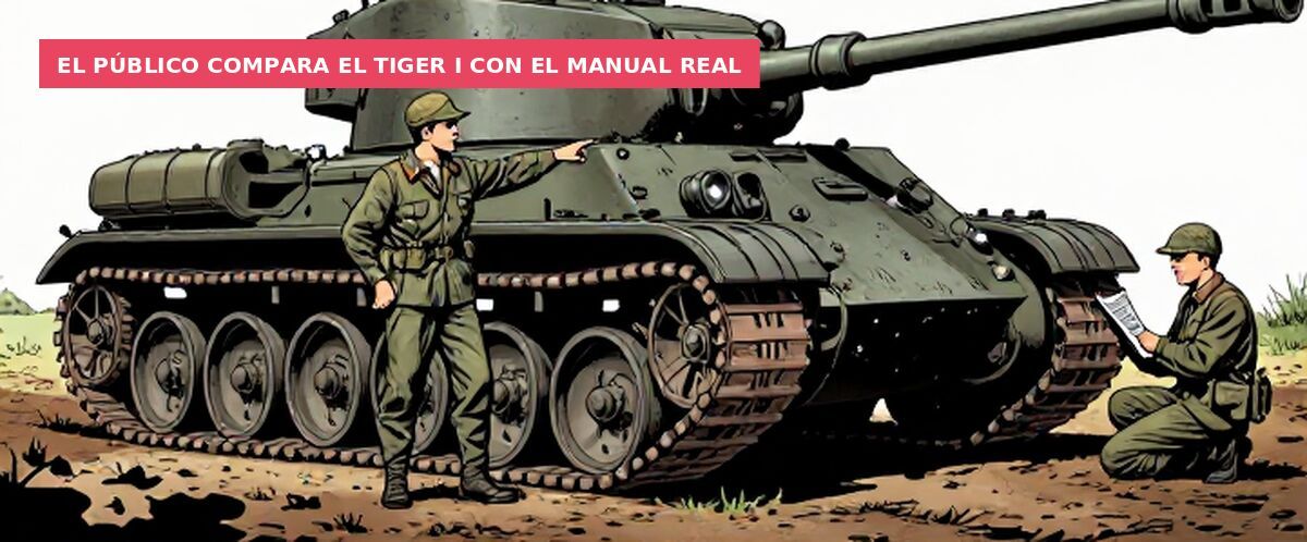 El público compara el Tiger I con el manual real