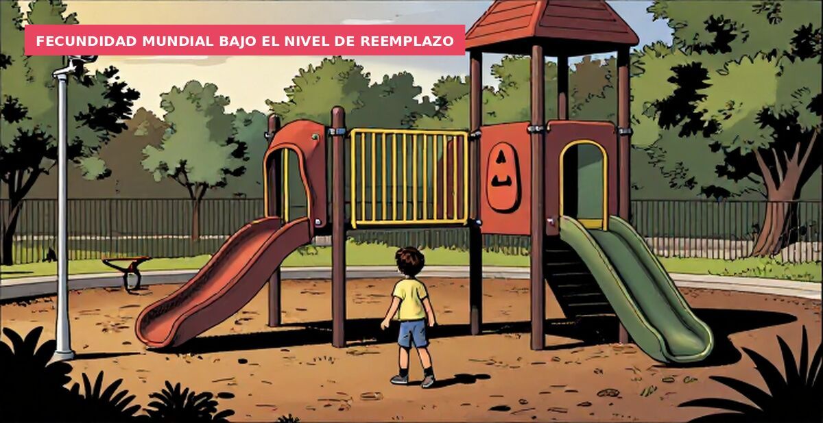 Fecundidad mundial bajo el nivel de reemplazo