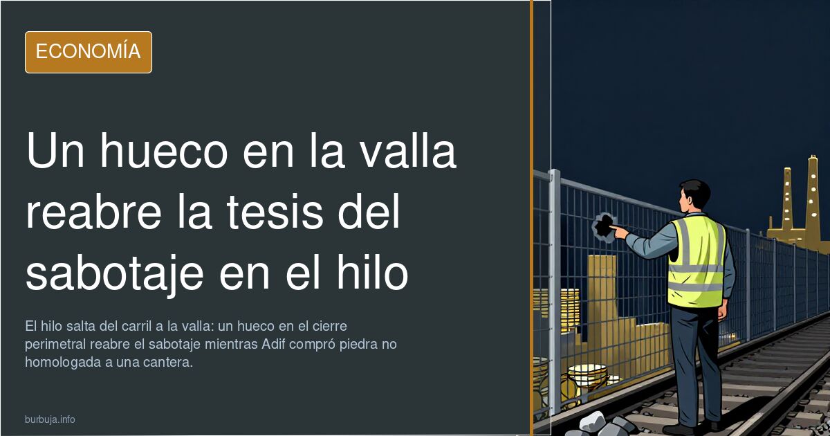 Un hueco en la valla reabre la tesis del sabotaje en el hilo
