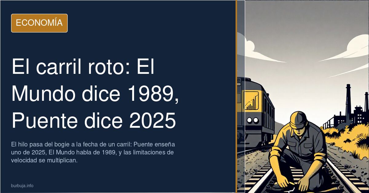 El carril roto: El Mundo dice 1989, Puente dice 2025