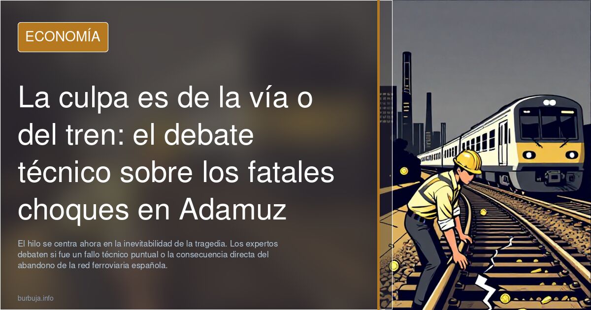 La culpa es de la vía o del tren: el debate técnico sobre los fatales choques en Adamuz