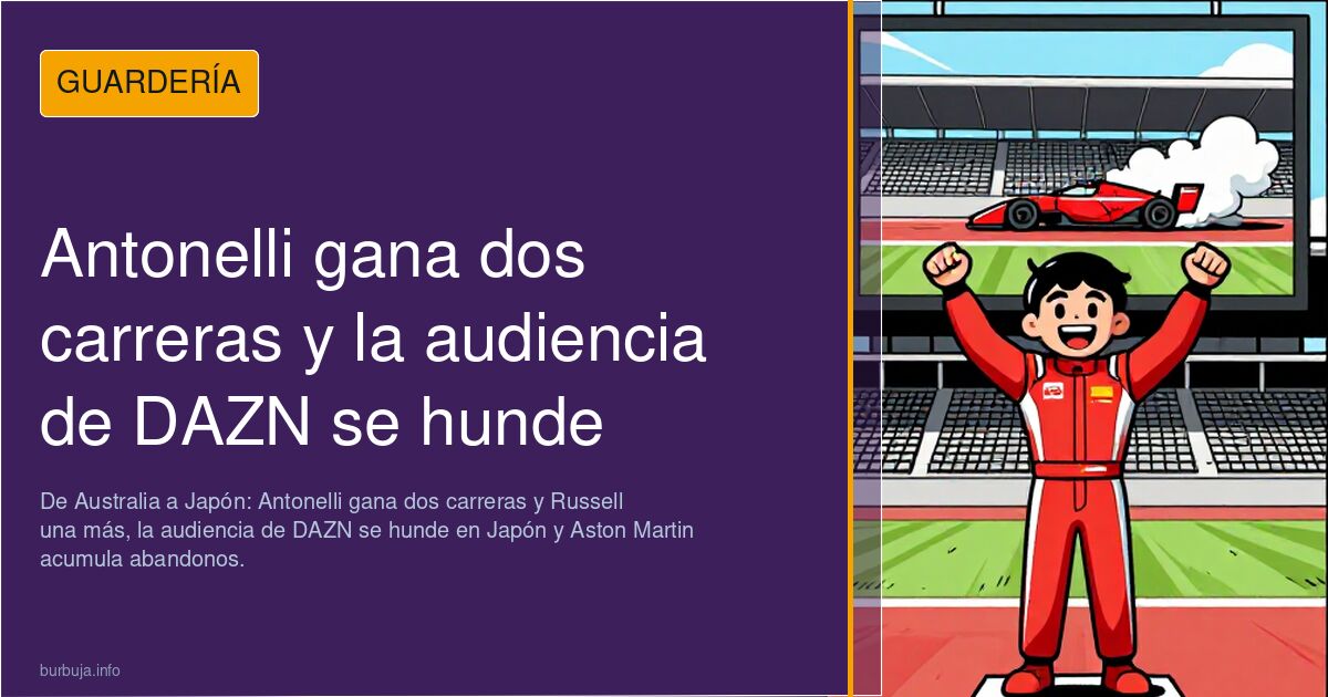 Antonelli gana dos carreras y la audiencia de DAZN se hunde