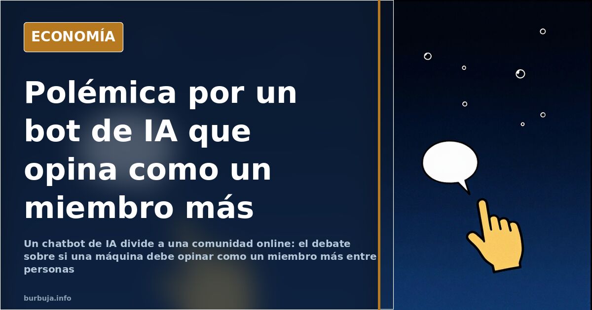 Cursor parpadeante junto a burbujas de diálogo vacías, imagen del chatbot de IA que irrumpe en una comunidad digital