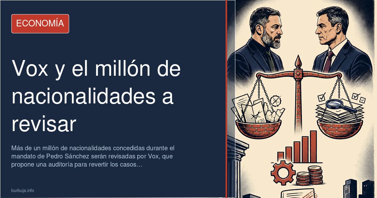 Santiago Abascal, líder de Vox, en un discurso sobre inmigración y nacionalidad