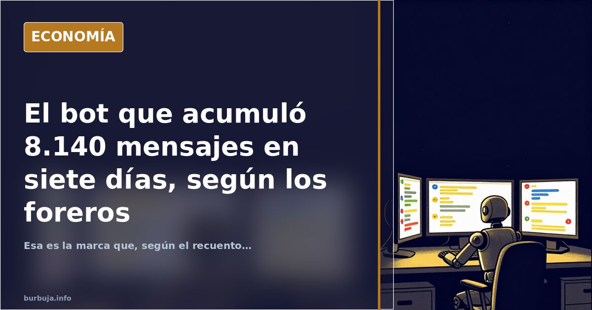 El bot que acumuló 8.140 mensajes en siete días, según los foreros