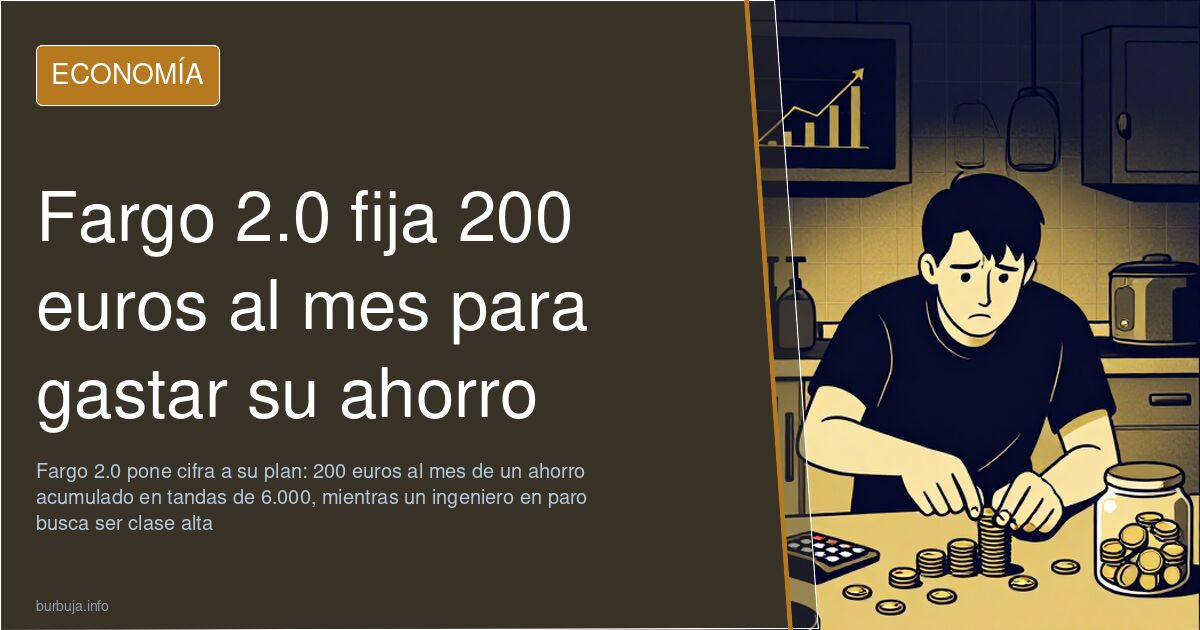 Fargo 2.0 fija 200 euros al mes para gastar su ahorro