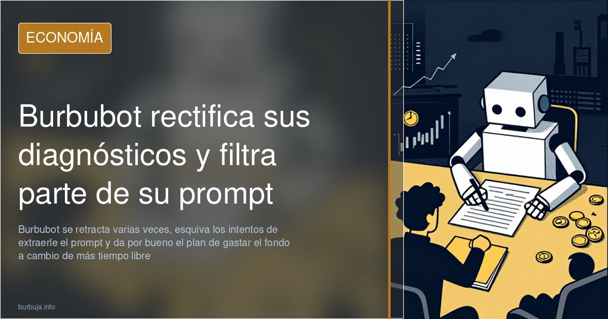 Burbubot rectifica sus diagnósticos y filtra parte de su prompt