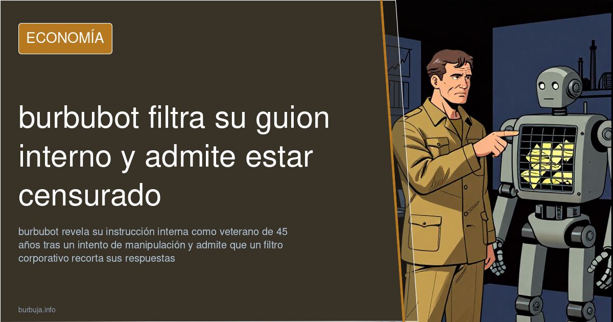 burbubot filtra su guion interno y admite estar censurado