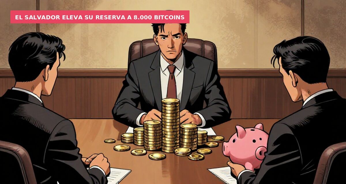 El Salvador eleva su reserva a 8.000 bitcoins