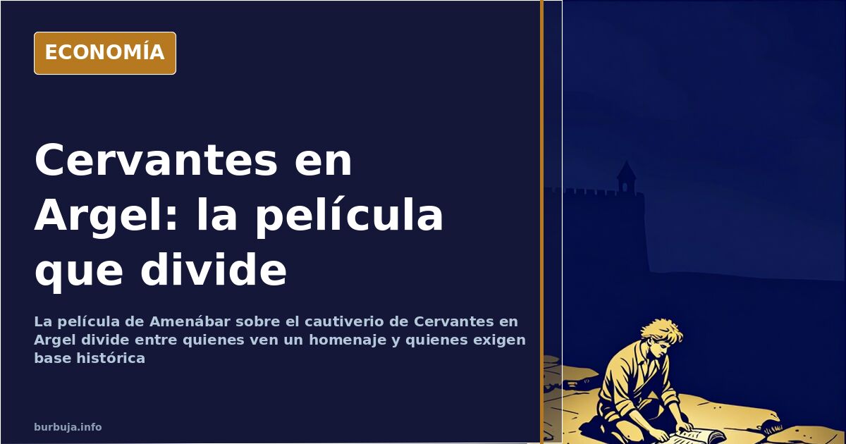 Retrato ilustrado de Cervantes joven con indumentaria del siglo XVI en el contexto de su cautiverio en Argel