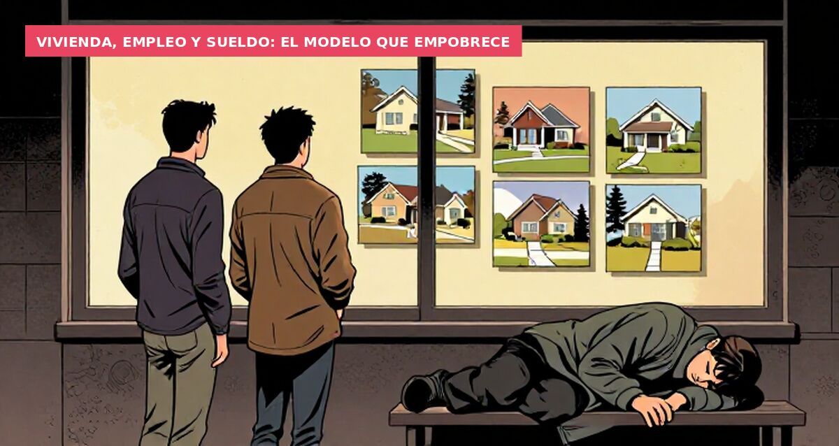 Vivienda, empleo y sueldo: el modelo que empobrece