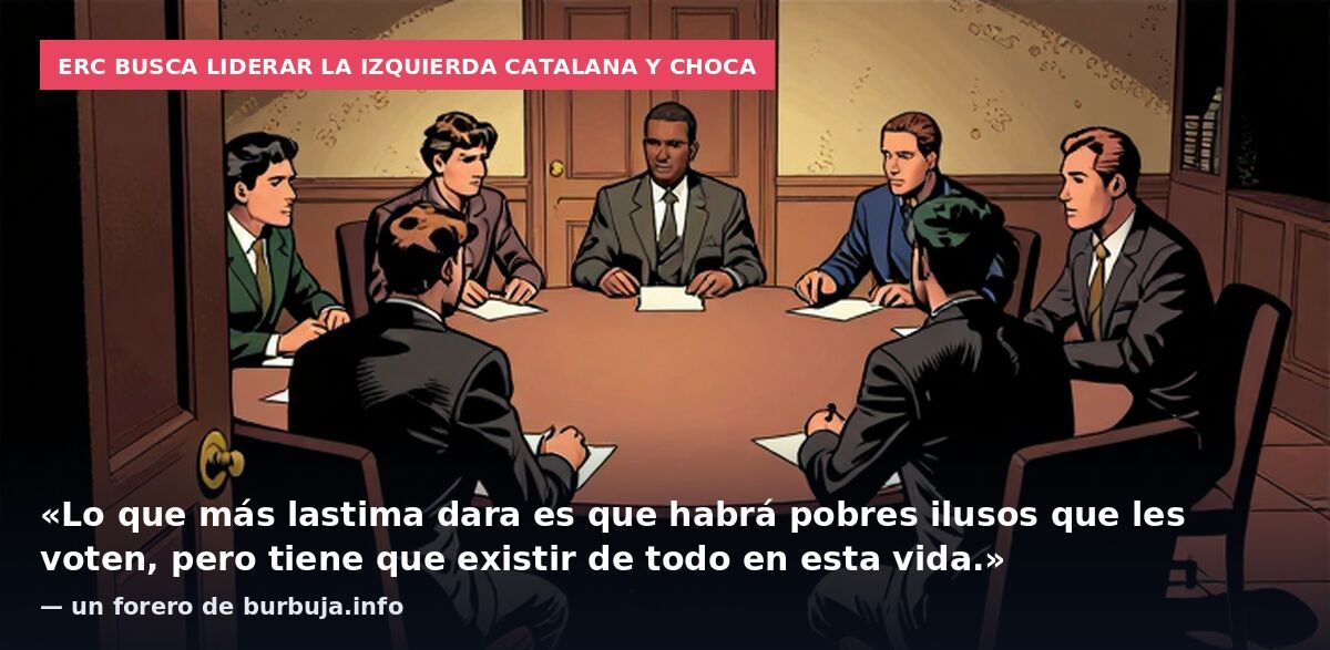 ERC busca liderar la izquierda catalana y choca: «Lo que más lastima dara es que habrá pobres ilusos que les voten, pero tiene que existir de todo en esta vida.» — un forero de burbuja.info