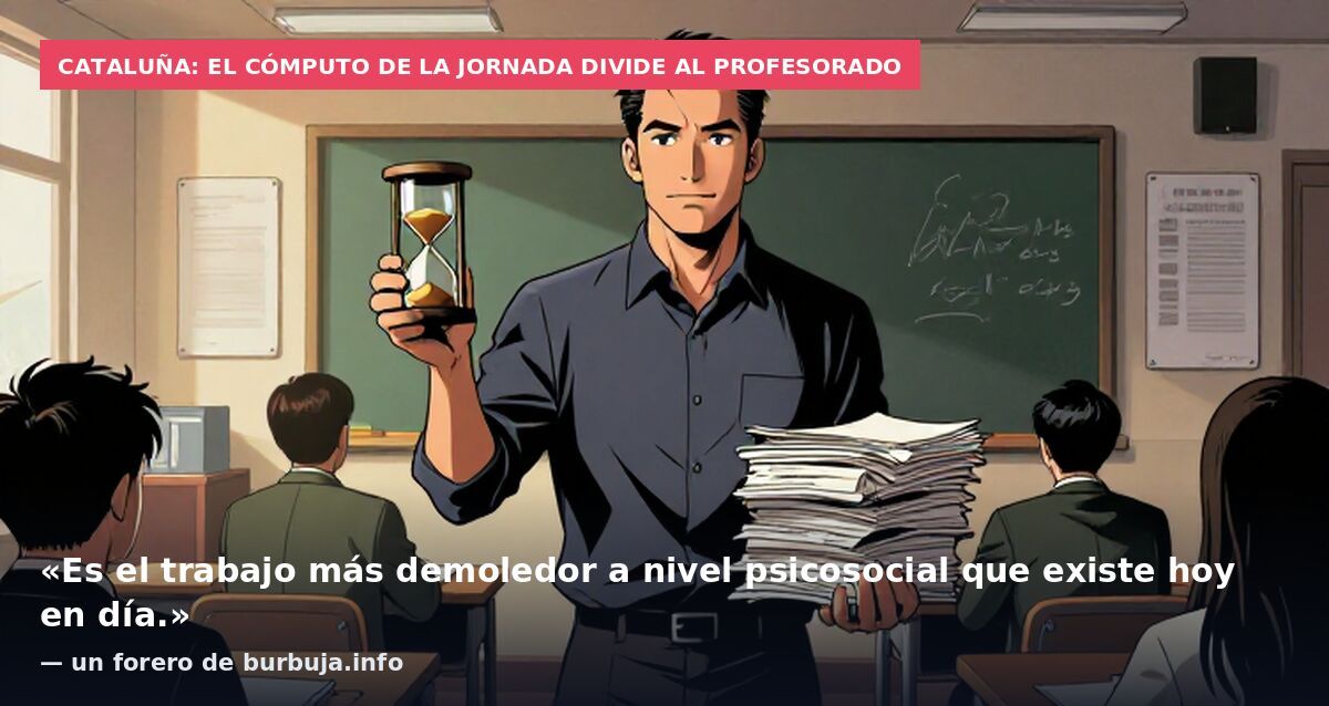 Cataluña: el cómputo de la jornada divide al profesorado: «Es el trabajo más demoledor a nivel psicosocial que existe hoy en día.» — un forero de burbuja.info