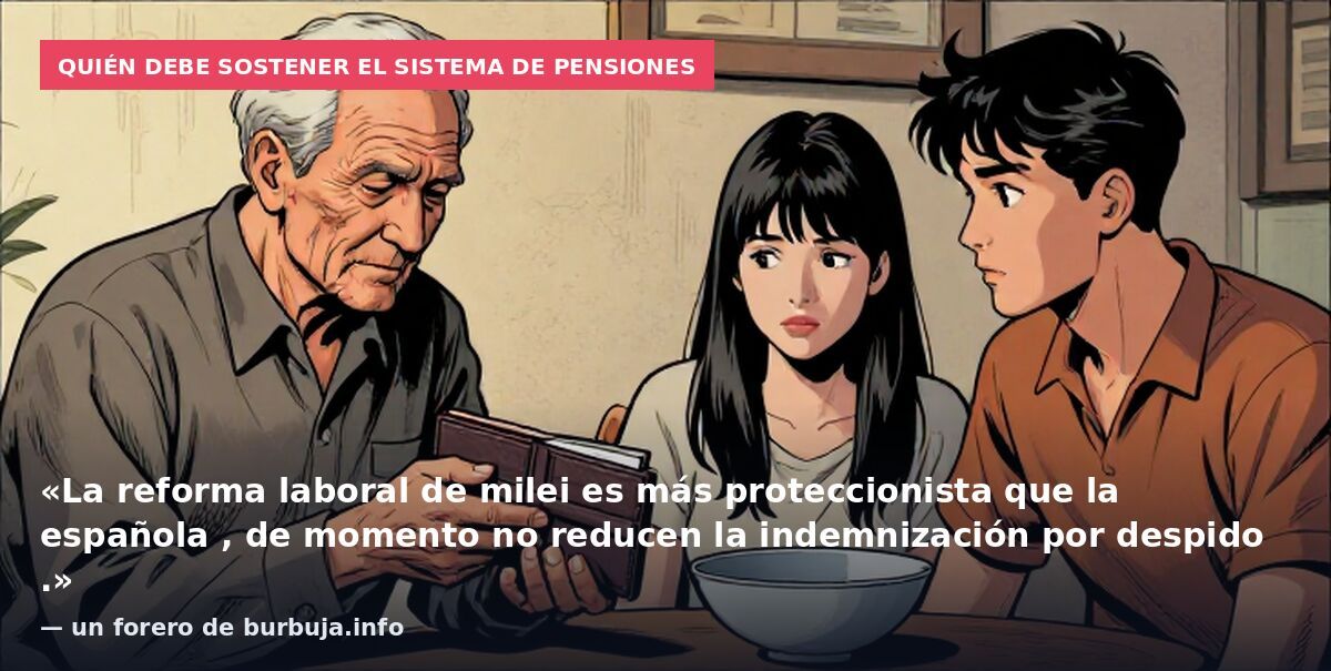 Quién debe sostener el sistema de pensiones: «La reforma laboral de milei es más proteccionista que la española , de momento no reducen la indemnización por despido .» — un forero de burbuja.info