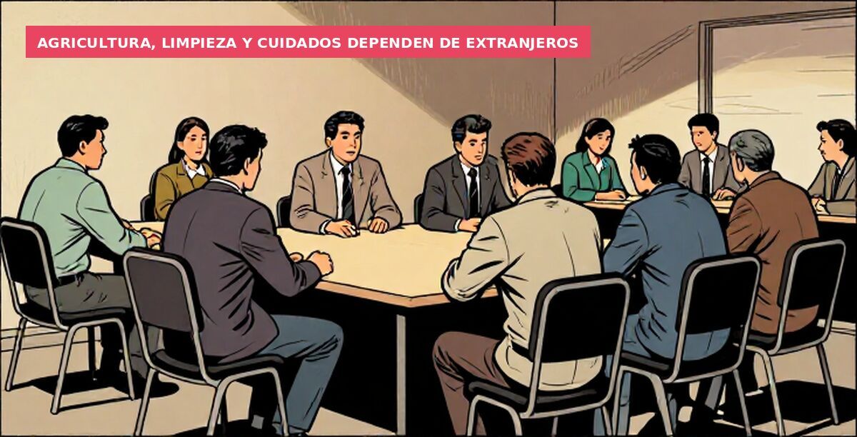 Agricultura, limpieza y cuidados dependen de extranjeros