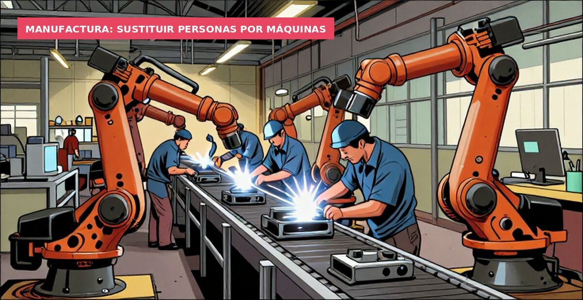 Manufactura: sustituir personas por máquinas