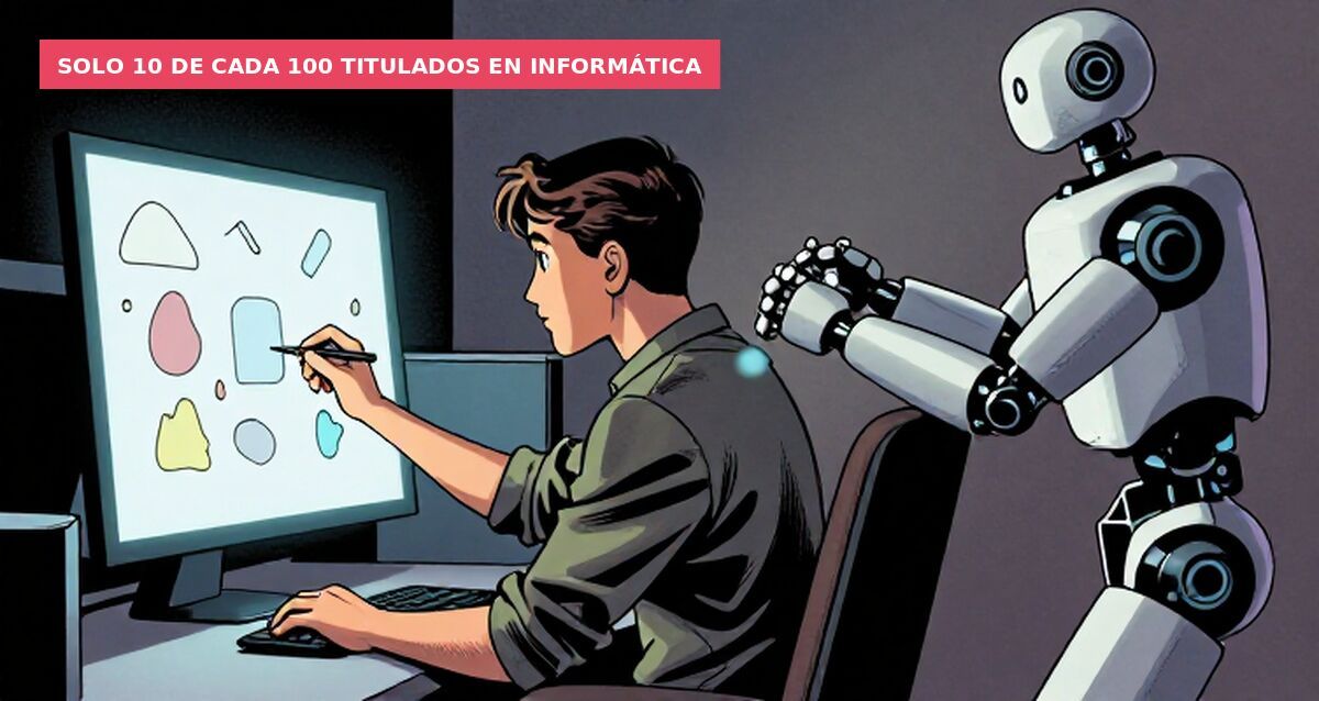 Solo 10 de cada 100 titulados en informática