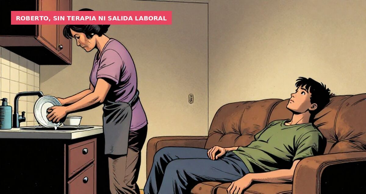Roberto, sin terapia ni salida laboral