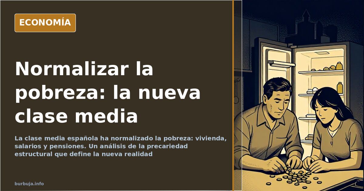 Hemos normalizado ser pobres: la nueva clase media