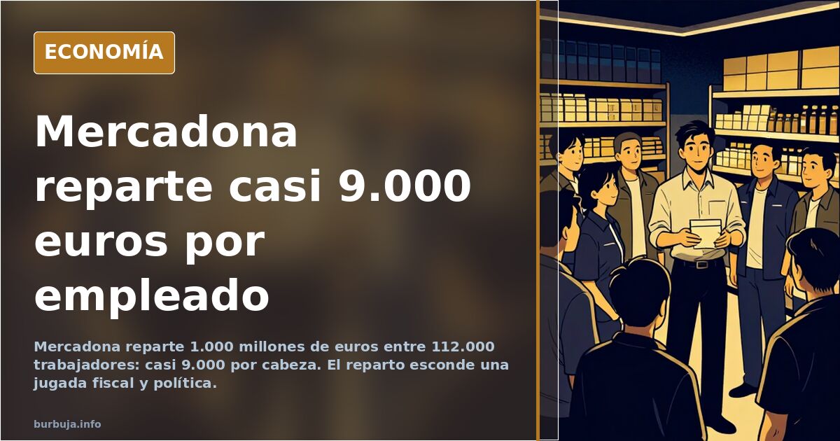 Empleada reponiendo producto en el pasillo de un supermercado, imagen ligada al reparto de 1.000 millones de Mercadona